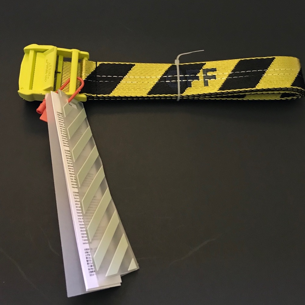 Off White Industrial Belt Yellow/Black